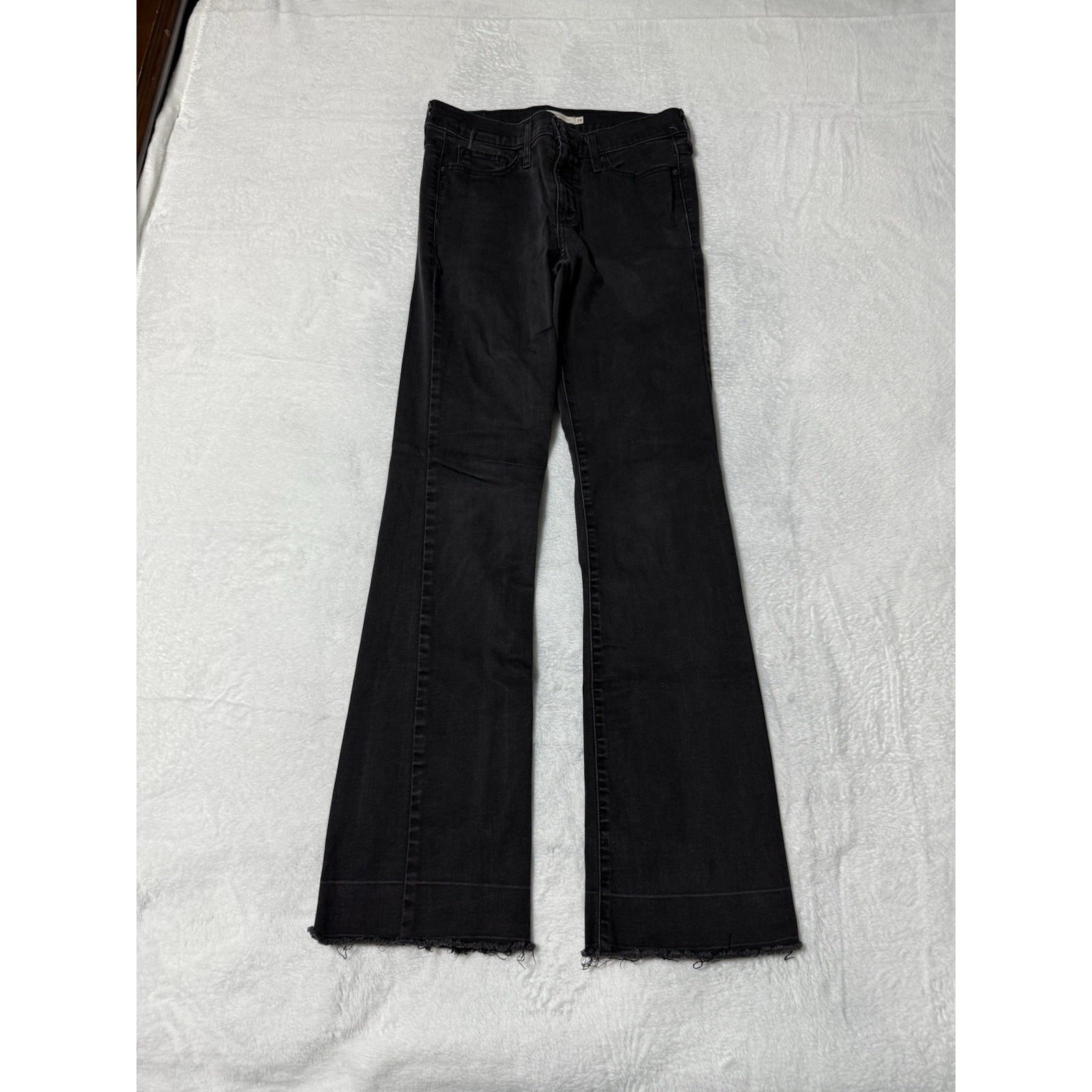 Levi's 315 Shaping Bootcut Women's 28 Black Dark Wash Denim Jeans 28x30